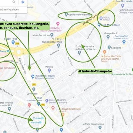 #LIndustrioChampetre Free Parking, Bien Situé, Spacieux, Proche Clinique Rouen Extérieur photo
