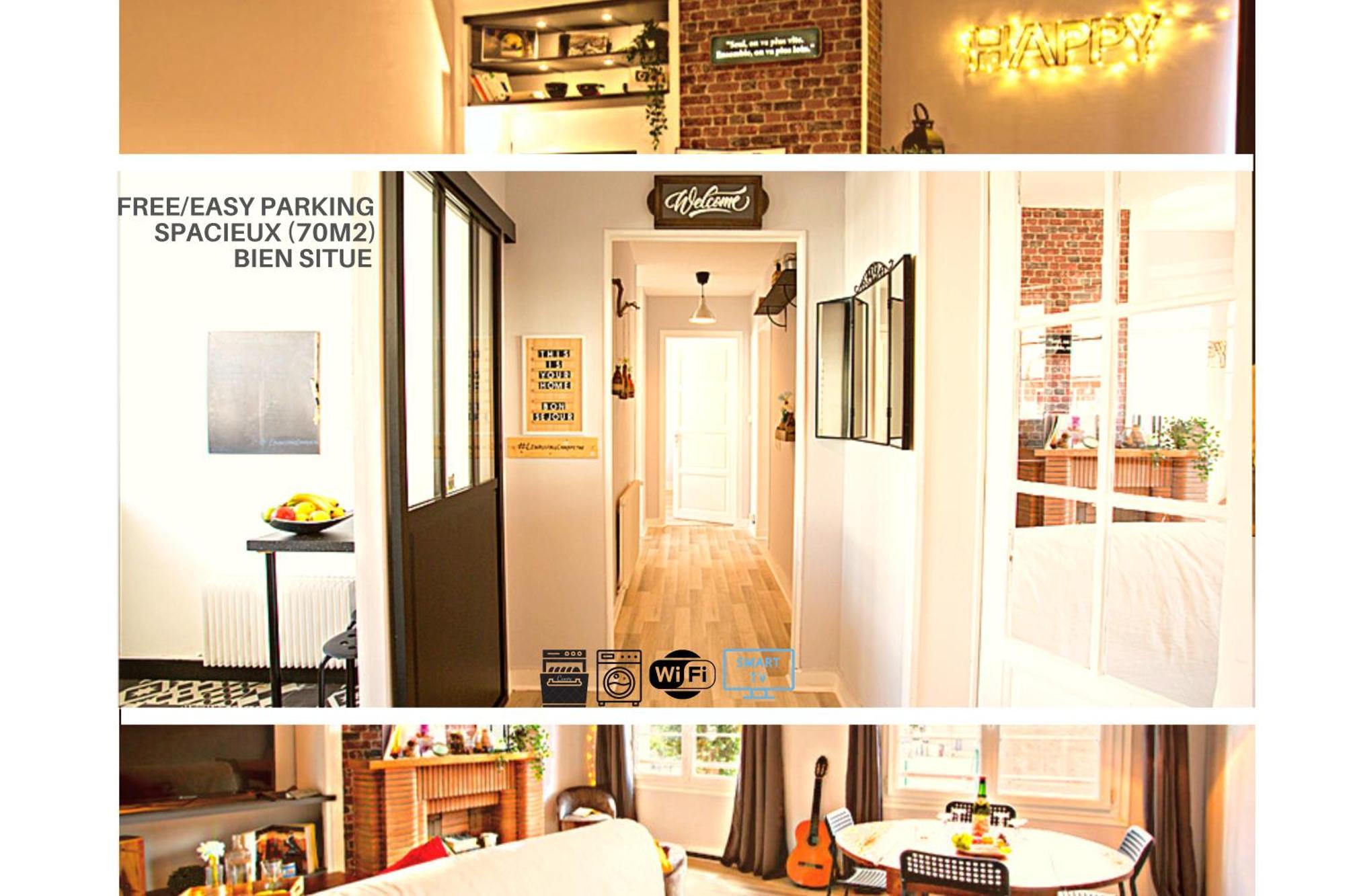 #LIndustrioChampetre Free Parking, Bien Situé, Spacieux, Proche Clinique Rouen Extérieur photo